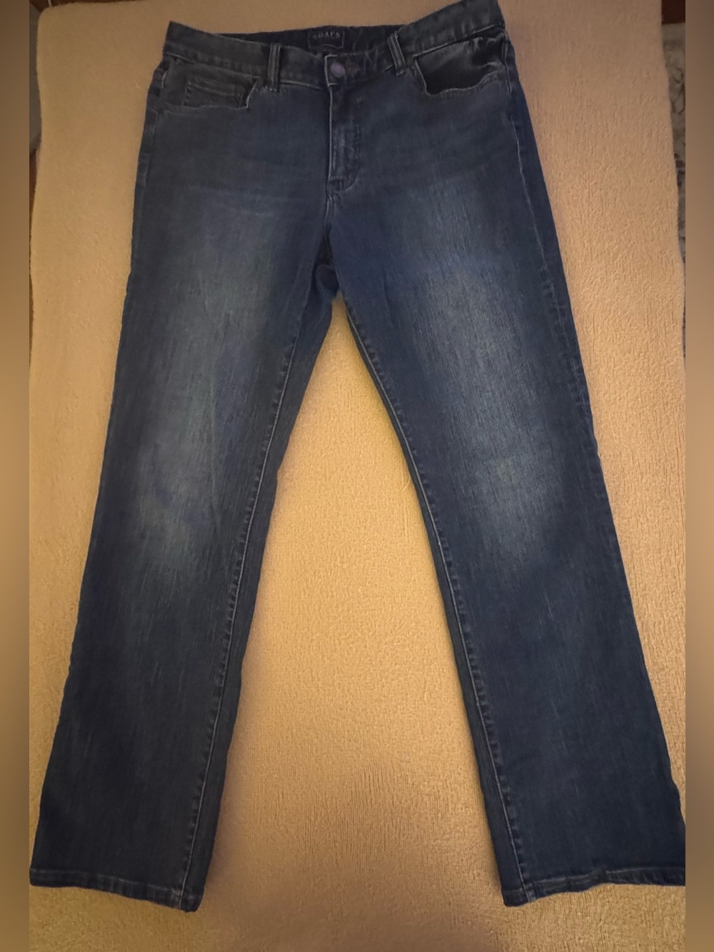 Chaps Straight Leg Jeans in Dark Blue Wash